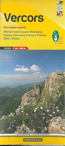 Libris Wanderkarte 10 Vercors 1 : 60 000: Parc naturel régional. Quatre Montagnes, Royans, Gervanne, Vercors dromois, Diois, Trièves
